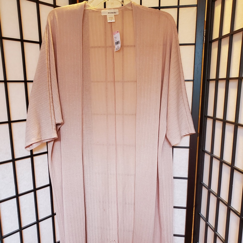 NWT Simply Styled BLUSH PINK Longline Cardigan S